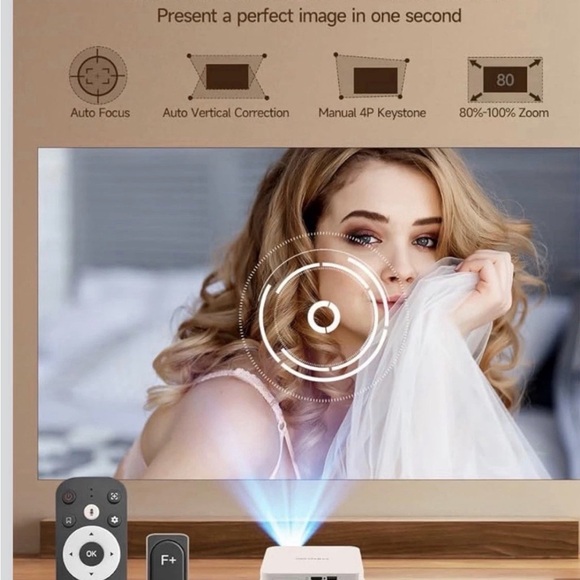 Mini Projector - White - Picture 4 of 12